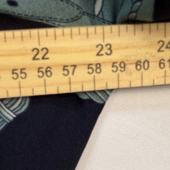 Ann Taylor NWT Kimono Surplice Tie Peplum Career Blouse Green/blue Medium - Picture 12 of 14